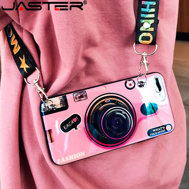 

Blu-ray camera Pattern Phone Case For iPhone X XR XS Max 6 6S 7 8 Plus 5 5S SE case with Lanyard and Bracket