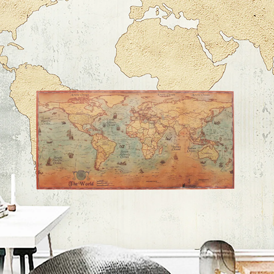 World Map Poster Vintage WS052-(3)