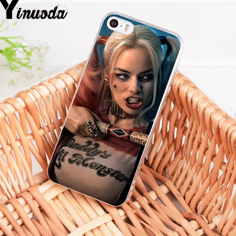 Yinuoda для iphone 7 6 X Чехол Harley Quinn отряд самоубийц Джокер подмигивание чехол для телефона для iphone 8 7 6 6S Plus X 5 5S SE 5C XS XR чехол