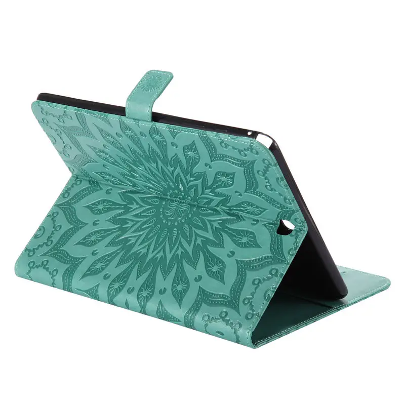 Sunflower Embossed case For Samsung Galaxy Tab A 9.7 inch Cover T550 T555 SM-T550 Funda Tablet PU Leather Stand Shell+ Pen | Компьютеры и
