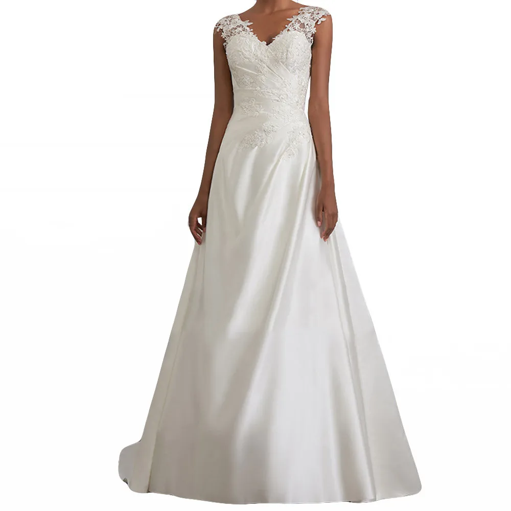 Лидер продаж XXXXXL размера плюс западное свадебное Модное шифоновое кружевное платье с открытой спиной с низким воротником размера плюс свадебное платье