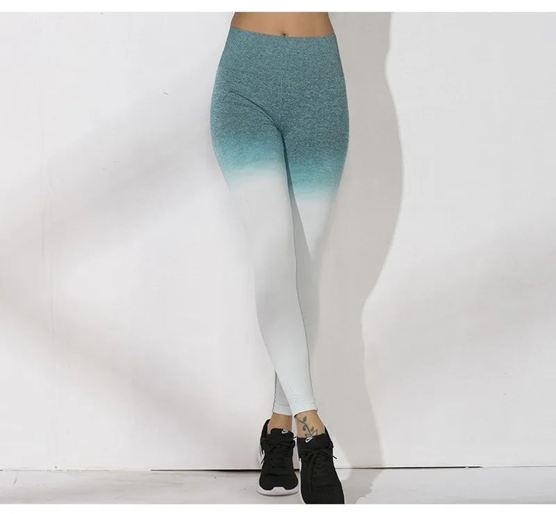 Эластичные штаны для йоги с высокой талией, спортивные Леггинсы для йоги, Бесшовные женские фитнес-спортивные облегающие беговые штаны, тренировочная спортивная одежда