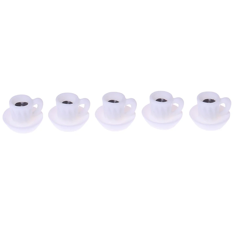

5 Pcs/Set Mini Coffee Cup Dollhouse Miniature Toy Doll Food Kitchen living room Accessories Kids Gift Pretend Play Toys