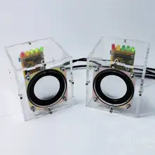 Factory Wholesale Free Shipping DIY Mini Amplifier Speaker Kit Transparent Speaker Electronic Learning Kit