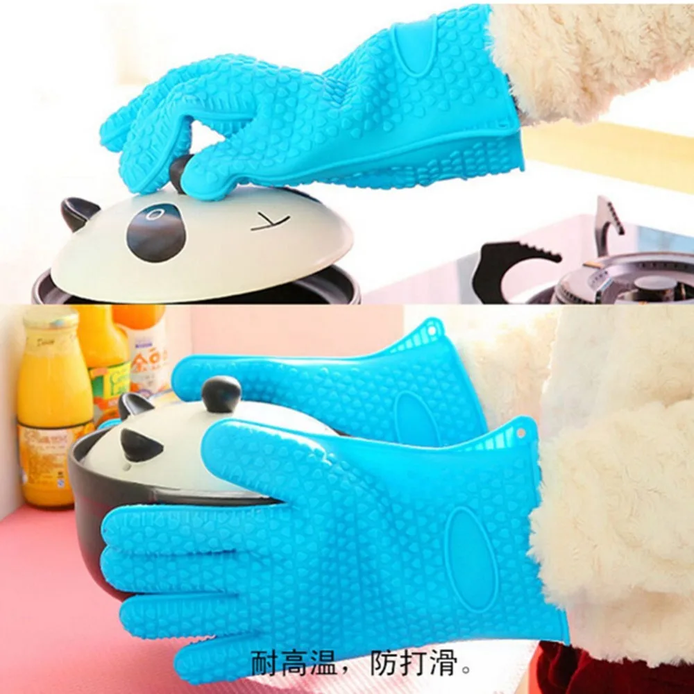 Heat Resistant Soft Silicone font b Glove b font font b Household b font Partial Finger