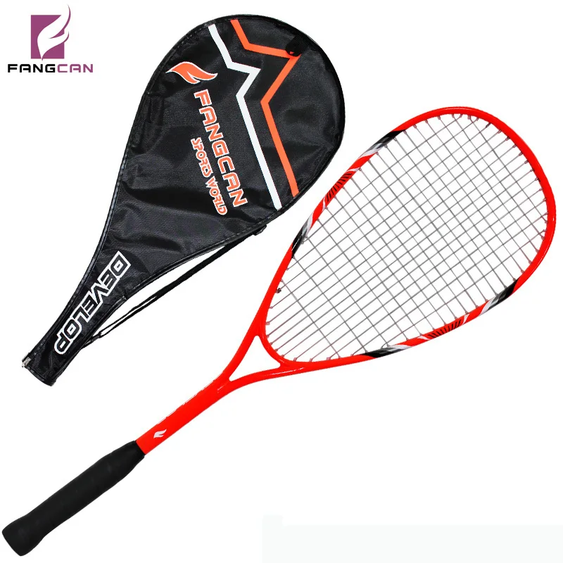 2pc/lot FANGCAN FCSQ-01 Aluminum Carbon Composite Alloy Squash Racket for Primary Players with String with Cover