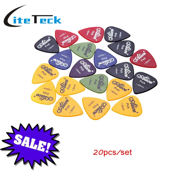 

20pcs/set Alice AP-P 1.5mm Guitar Picks Guitar Plectrum Smooth ABS Design New Arrival Guitar Parts & Accessories