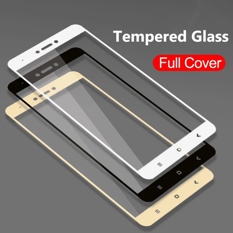Full Cover Tempered Glass For Xiaomi Redmi 4X 5A Note 5 Pro Prime Plus 4 Screen Protector Toughened Film | Мобильные телефоны и