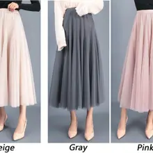 Модная одежда для девочек сетка юбка-пачка принцессы Для женщин элегантный тюль для нижней юбки Chic с длинным газовая юбка многослойное платье макси юбки