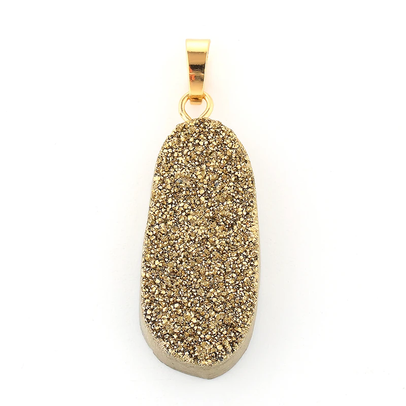 

Irregular Big Druzy Stone Pendant Pendulum Chakra Mineral Crystal Natural Stone Pendants For Jewelry Making DIY Necklace Pendant