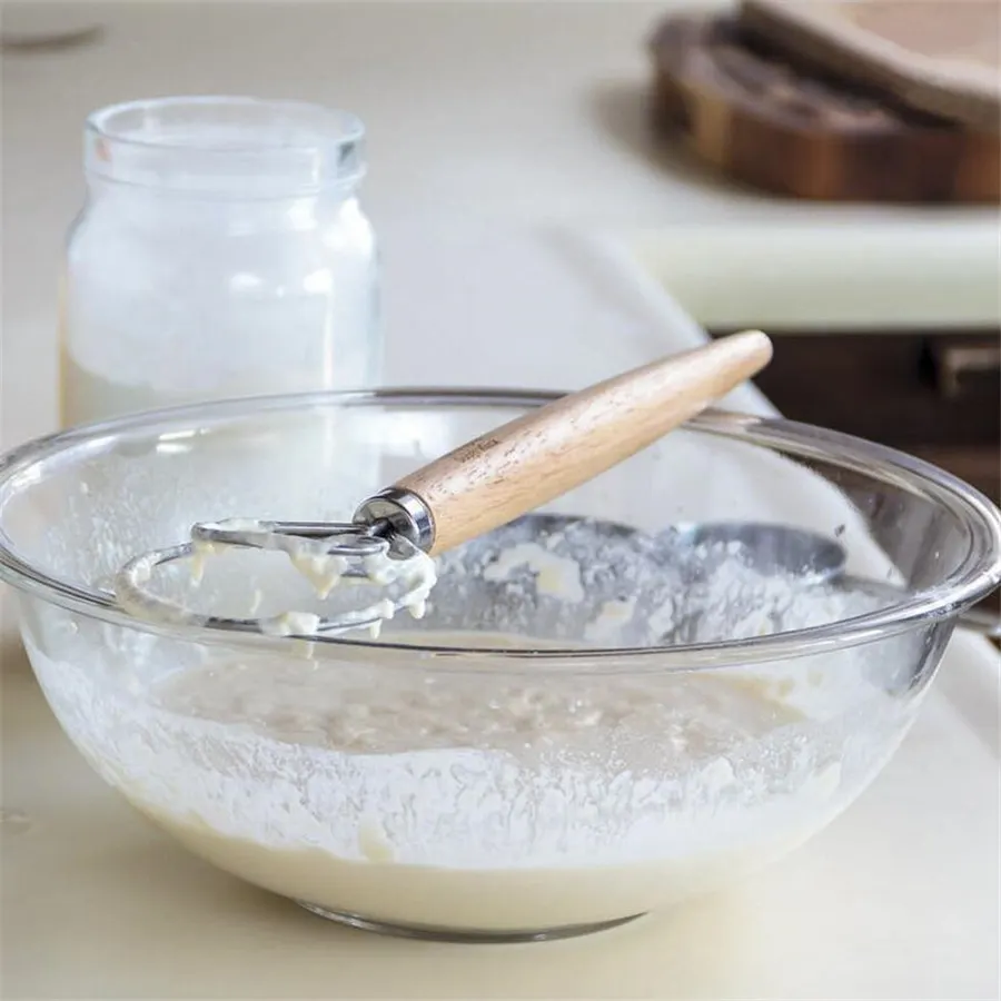 1pcs Creative Egg Beater Stainless Steel Cake Making Flour Mixer Tool