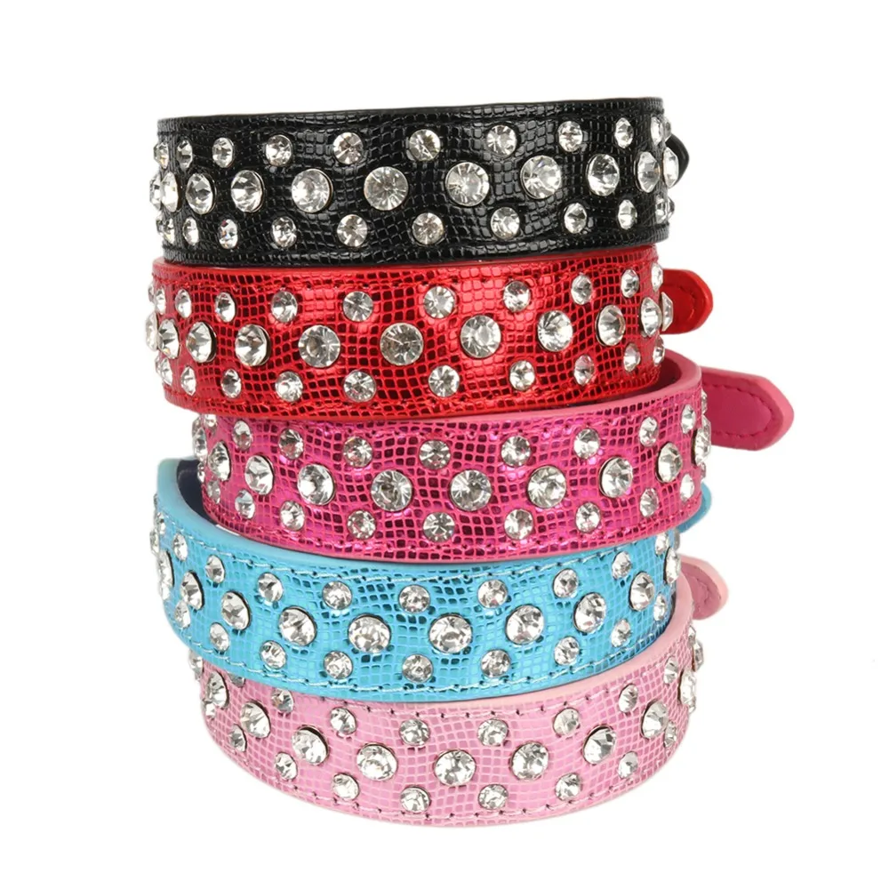 Cats Collars Dogs Rhinestone Breakaway Animals Product For Pet Necklace