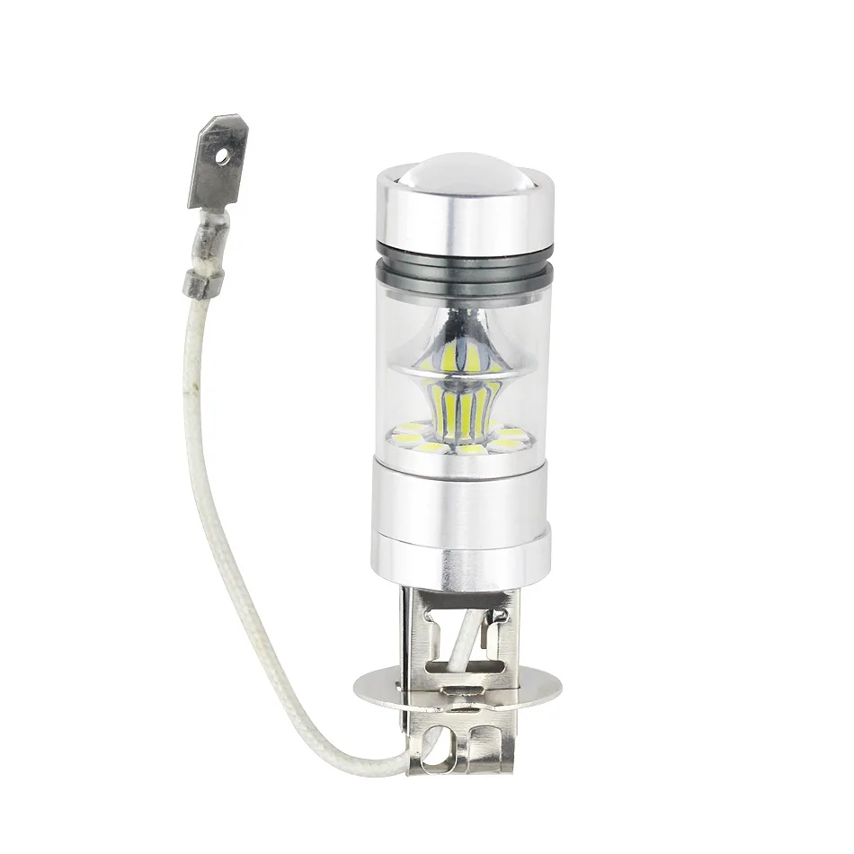 2 шт. H3 100 Вт 20 SMD 3030 20 светодиодный лампы передние противотуманные фары автомобиля светодиодный лампы для фар высокого Мощность Авто автомобильная противотуманная лампа лампы 6500 K 12 V 2400Lm