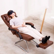 Наклонная спинка компьютерное кресло Главная Исследования в деловом стиле с бантом; кресло качалка большой сиденье стула кожаное кресло начальника