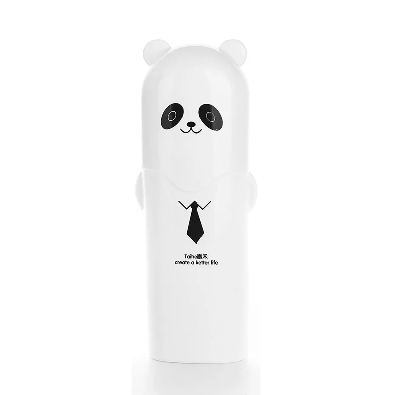 Форма медведя из мультфильма портативный стакан для зубной пасты Пластик Открытый Туризм Кемпинг зубы щетка чашка футляр для зубной щетки чехол - Цвет: White