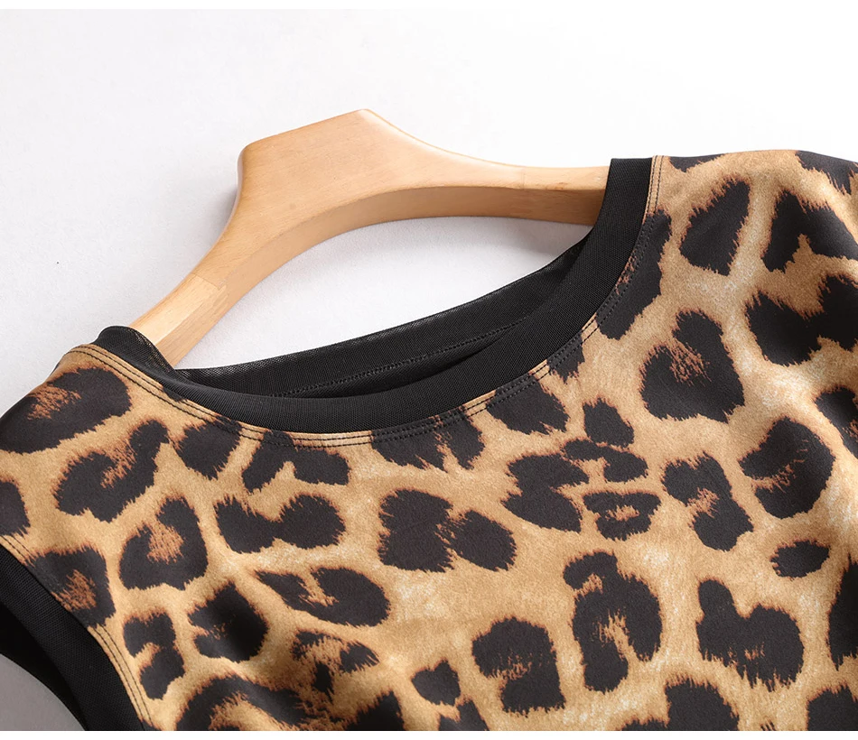 Шелковая леопардовая блузка рубашка женская элегантная шифоновая без рукавов с леопардовым принтом Блузка шелковая с