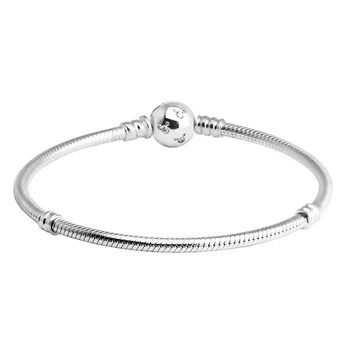

Mouse Icon Clasp Bracelets Argent 925 Sterling Silver Snake Chain Charms Bracelets for Women Fine Jewelry pulseras mujer