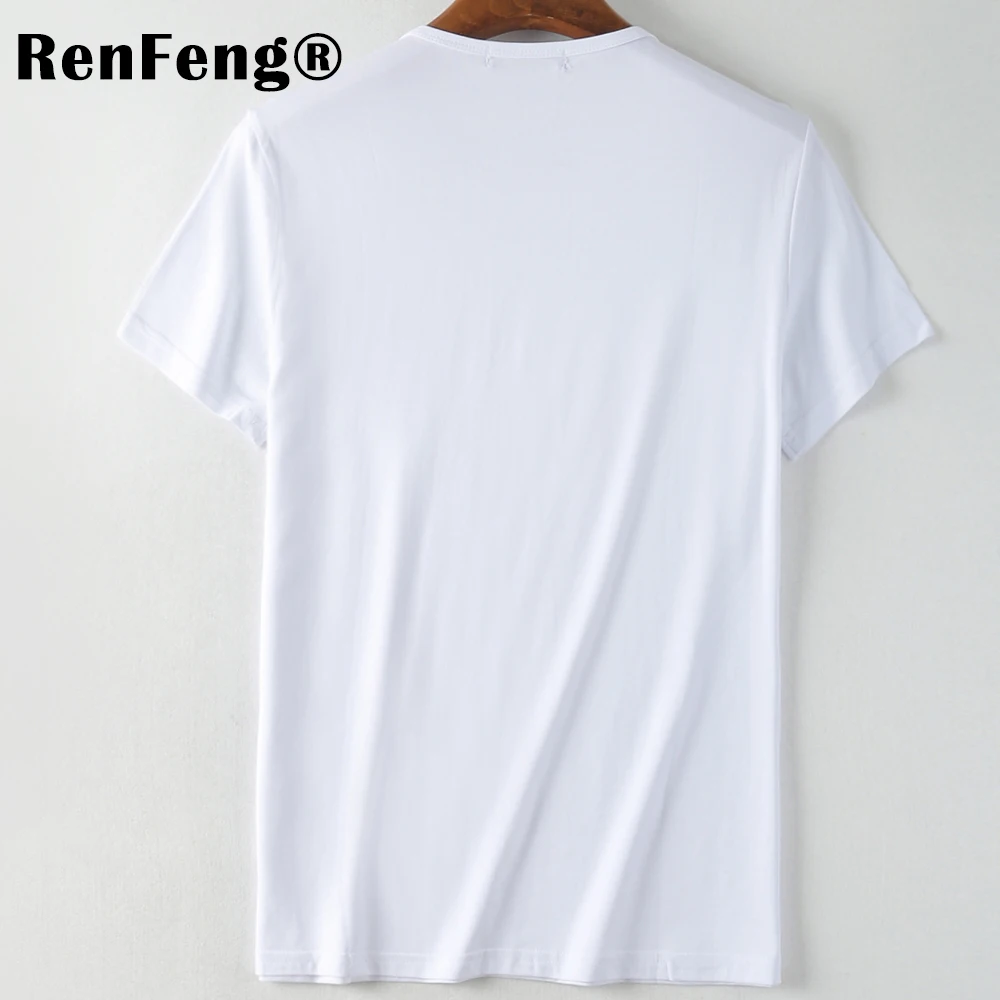 Mens Cool T Shirts Fashion Summer O-Neck Slim Fit Short Sleeve T Shirt Men Mercerized Cotton Brand-Clothing Casual Men T-Shirt (4)