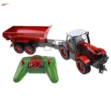 RC Truck 6 Channel 4 Wheel Farm Truck Remote Control Simulation Farm Tractor With Auto Dumper