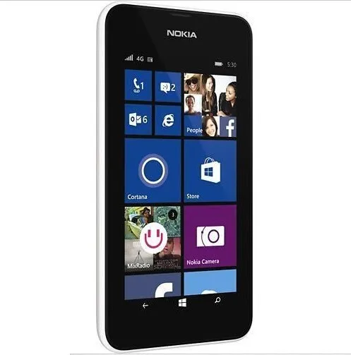 Original Unlocked Nokia Lumia 530 Cell Phone Windows OS Dual sim cards 4GB Storage 5.0MP camera 4.0 IPS screen Free shipping refurbished samsung phones