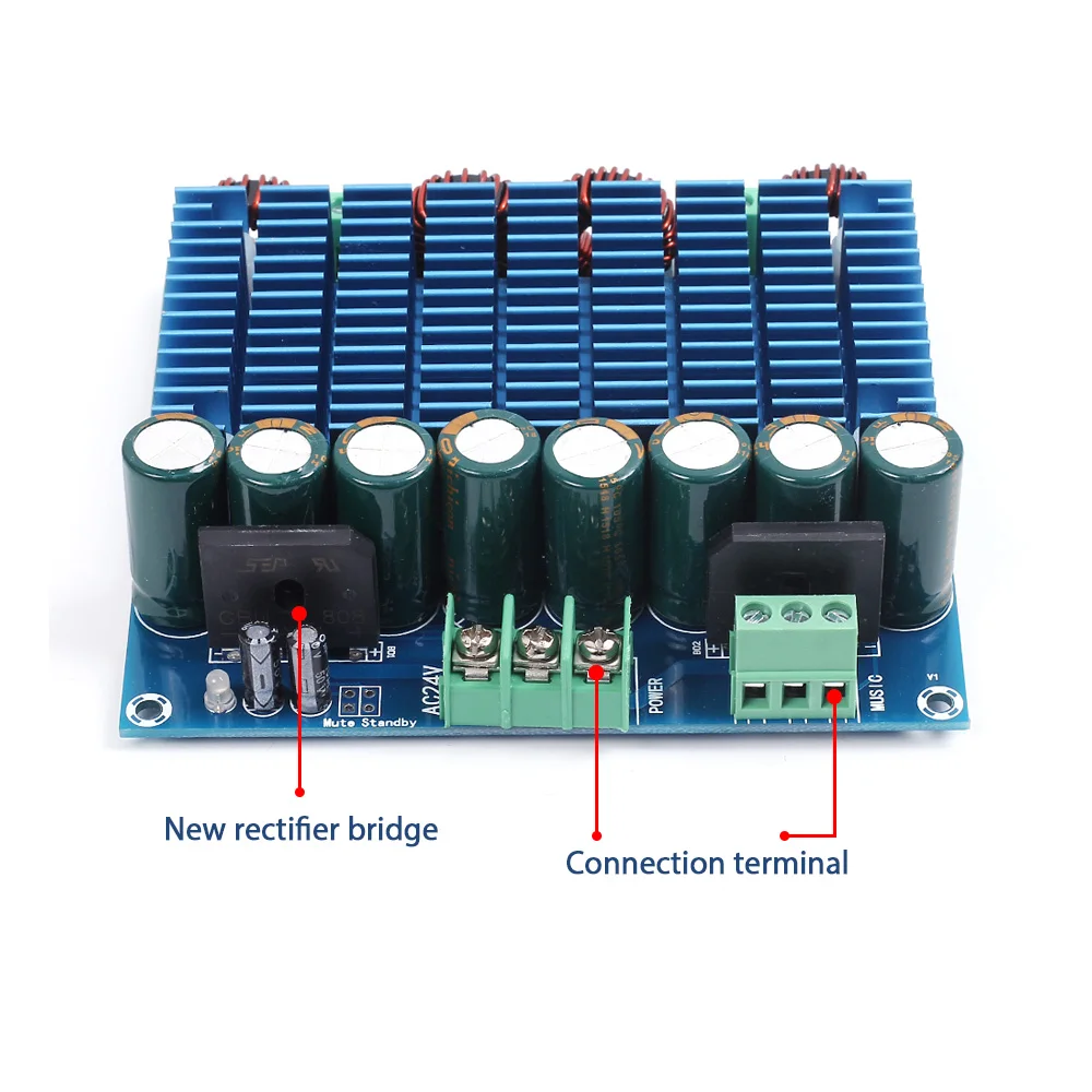 

Ultra High Power Digital Amplifier Module AC 24V Stereo TDA8954TH Dual Chip 2x420W XH-M252 Digital Power Amplifier Board