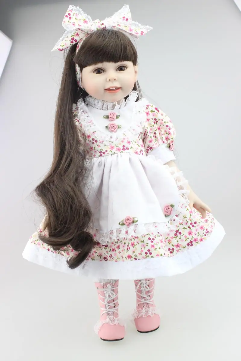 

New Design 18 Inch Reborn Girl Doll Princess Doll Cute Soft Plastic Reborn Dolls Babies Girl Dolls for Kid's Gift