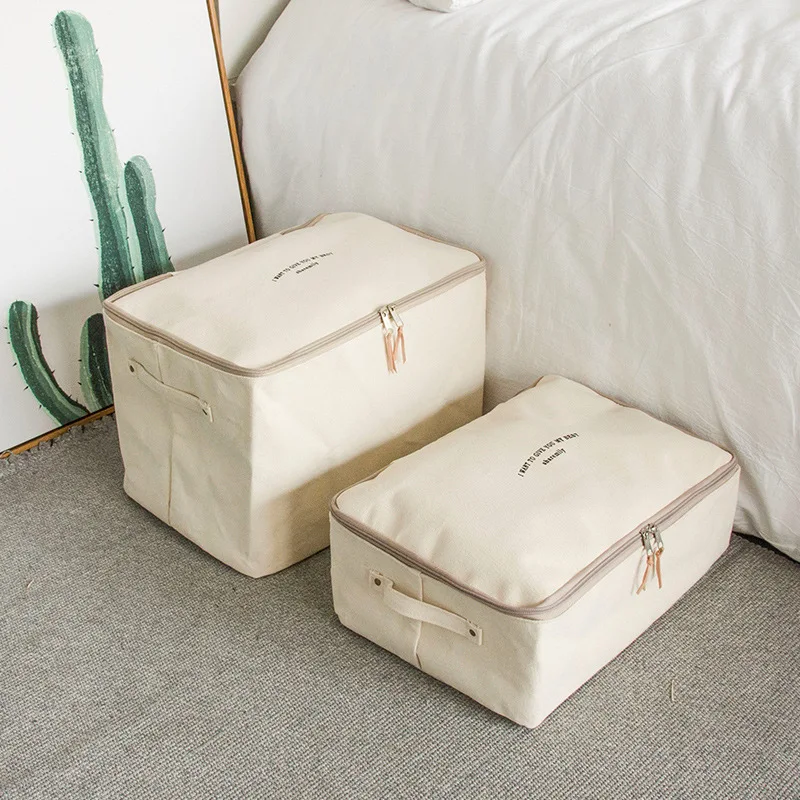 

New Simple Cloest Organizer 1 Pcs Durable Storabe Bag Quilt Blnket Sock Stuff Container Portable Folding Closet Tidy Case S M L