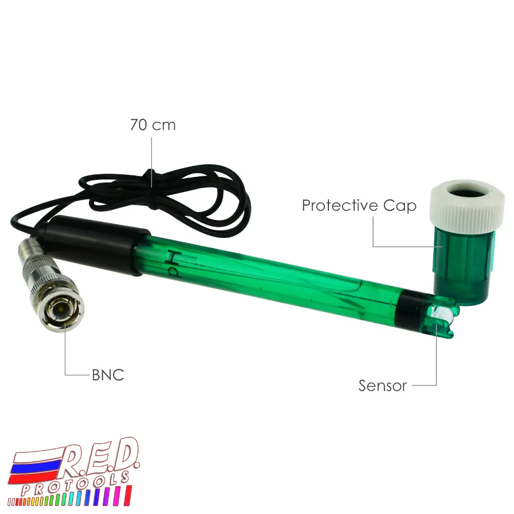 

Single Cylinder pH Electrode plus BNC Long Cable 2 Calibration Solutions 0.00~14.00PH Measuring Range