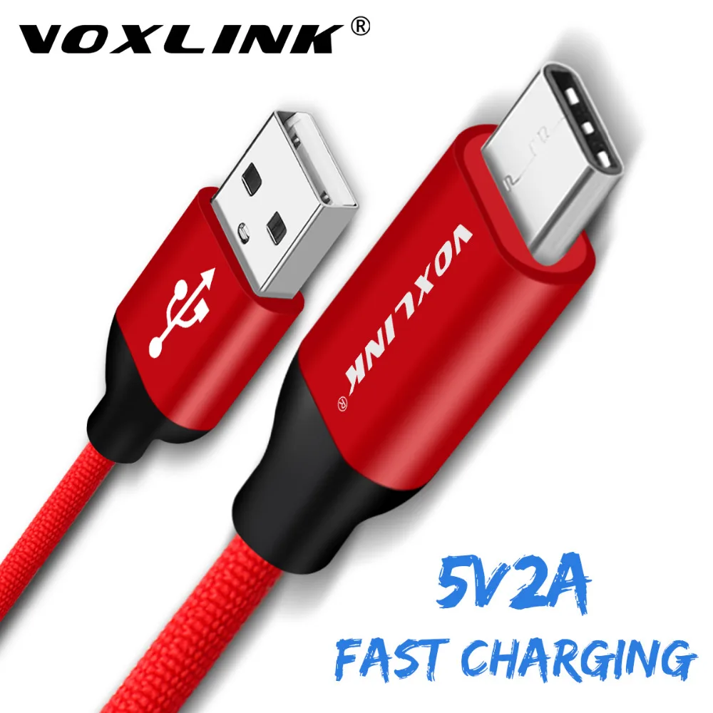 Beste VOXLINK USB Type C Kabel 2A Snelle Oplaadkabel USB C Lader kabel voor Xiaomi 4C Nexus 5X 6 P Huawei P9 Mate 9 Type C Usb kabel