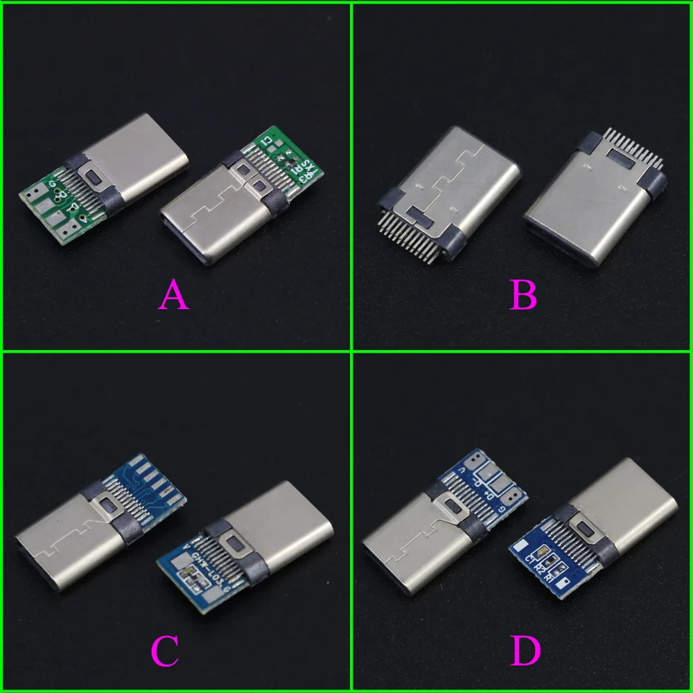 YuXi сделай сам OTG USB-3.1 штекер для сварки разъем USB 3 1 типа C с печатной платой
