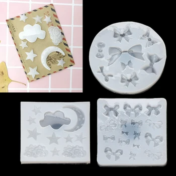 

Bow Star Moon Cloud Silicone Mould DIY Epoxy Resin Craft Jewelry Making Mold