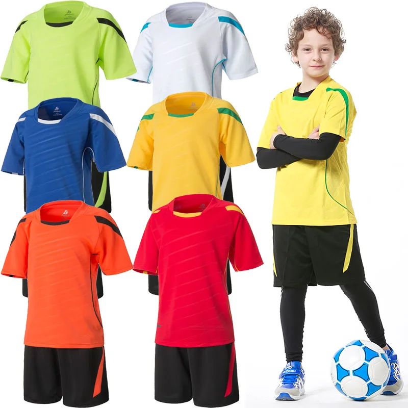 High quality Quick dry child soccer jerseys 2016 2017 kids soccer set