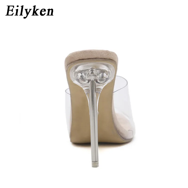 Eilyken/Новинка 2021 года Летние шлепанцы с леопардовым принтом Прозрачная обувь из