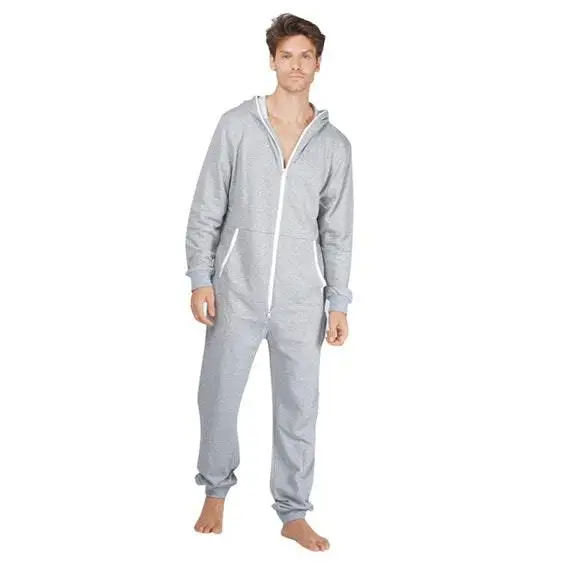 Новинка, Пижама для взрослых, унисекс, пижама, Onesie, мужская, женская, пижама, Пижама, одежда для сна, с капюшоном, домашняя одежда, цельная - Цвет: Серый