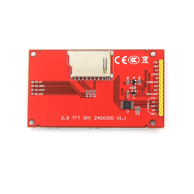 2," 240x320 SPI TFT LCD модуль последовательного порта с адаптером PCB Micro SD ILI9341 5 В/3,3 В 2,8 дюйма светодиодный дисплей для 5110 интерфейса