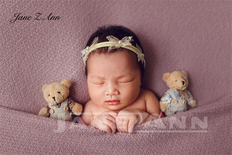 

Jane Z Ann Pearl lace Butterhead ornament baby photo head flower hair decoration newborn photography props
