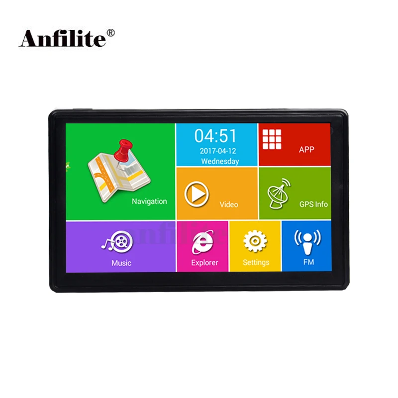

Anfilite 7 inch 800*480 gps navigatorDDR 512M 16GB car 3D GPS Navigation Android 4.4.2 WIFI truck AVIN vehicle gps navigator