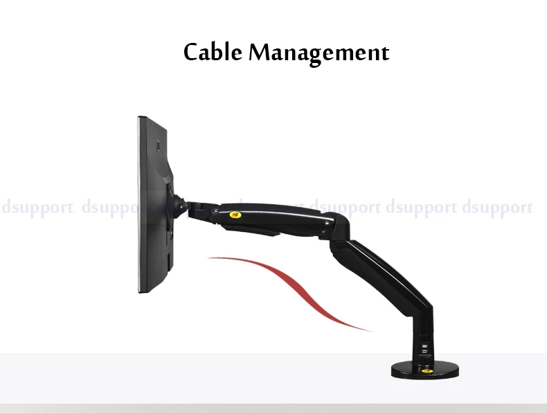 NB F100A газовая пружинная рукоятка 22-35 дюймов экран монитор держатель на 360 вращается наклон поворотный Настольный монитор кронштейн с двумя usb-портами