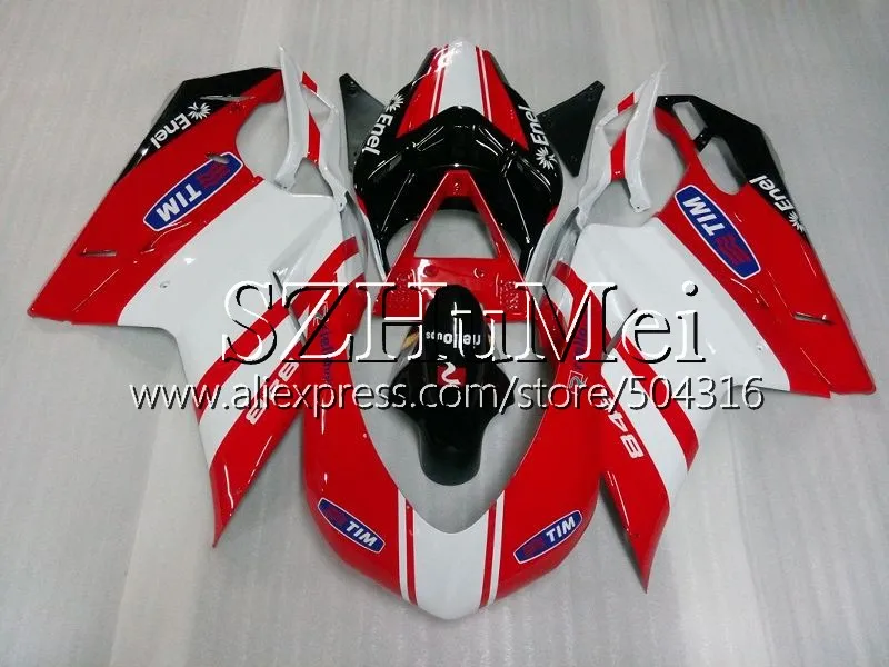 Корпус для DUCATI 848R 1098R 848 1098 1198 07 08 09 10 11 79SH2 1098 s 848 S R 1198 S 2007 Топ Белый Синий 2008 2009 2010 2011 обтекателя - Цвет: No.  11