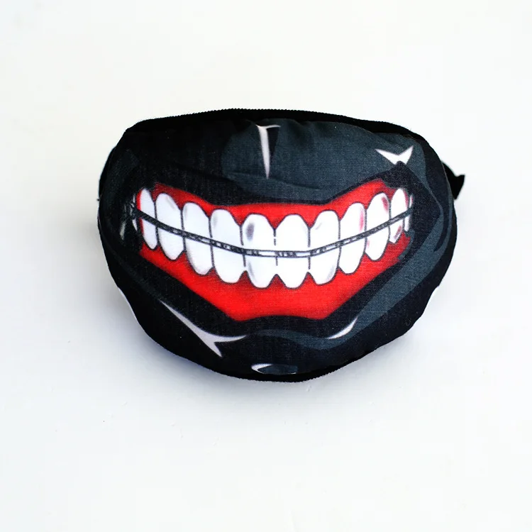 

Kaneki Ken Face Masks Zipper Cycling Anti-Dust Anime Tokyo Ghoul Cosplay Mask Hot Tokyo Ghoul 2 Kaneki Ken dustproof