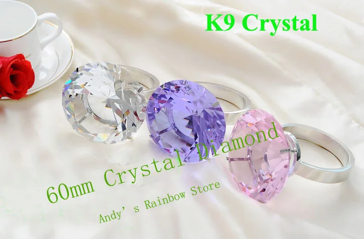 Free shipping,60mm Customize,High quality K9 Crystal diamond Ring For Valentine’s Day’s Gift, Wedding Gifts