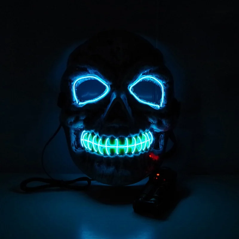 

Led Mask Halloween Party Masque Masquerade Masks Neon Maske Light Props Haunted House Decoration Masquerade Props Mask