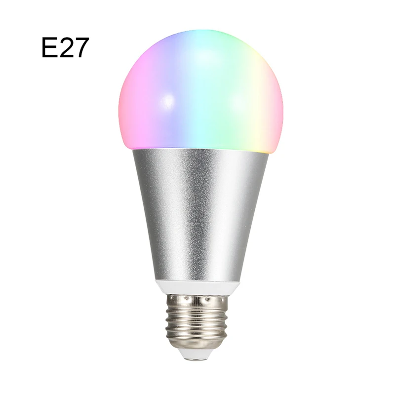 Затемняемый wifi-патрон, умный свет лампы RGB мобильный телефон приложение дистанционное управление светодиодный лампочка - Испускаемый цвет: E27