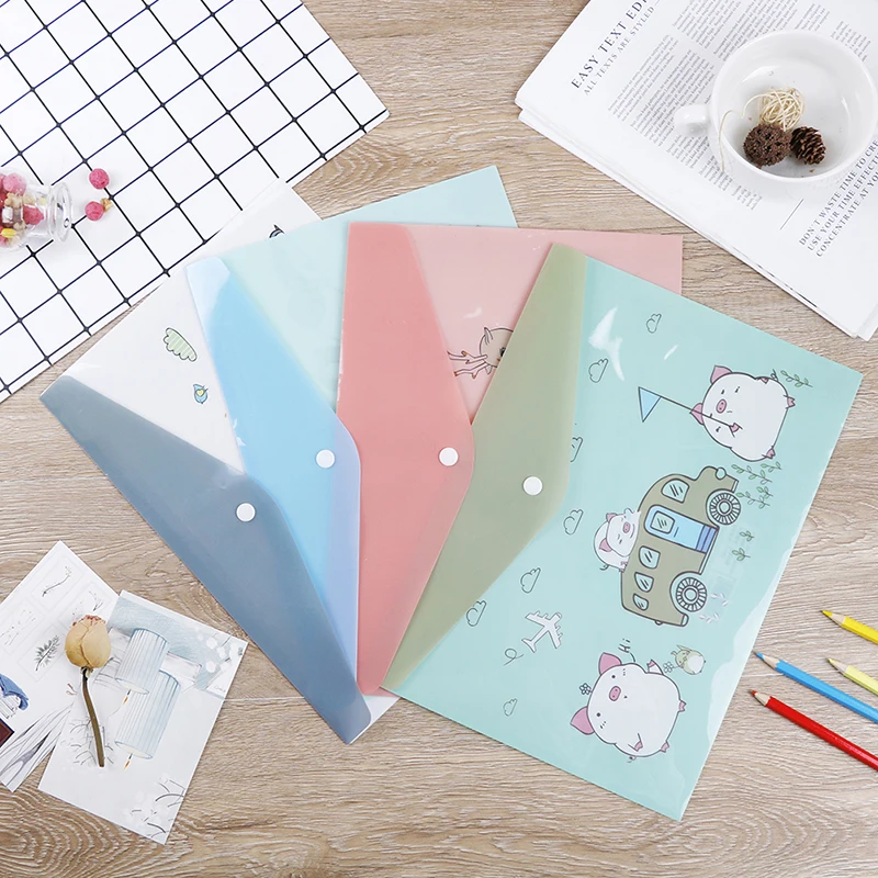 Kawaii A4 папка для бумаг сумка многокарманный пластиковый органайзер для документов чехол для офиса и школьников коробка для хранения канцтоваров