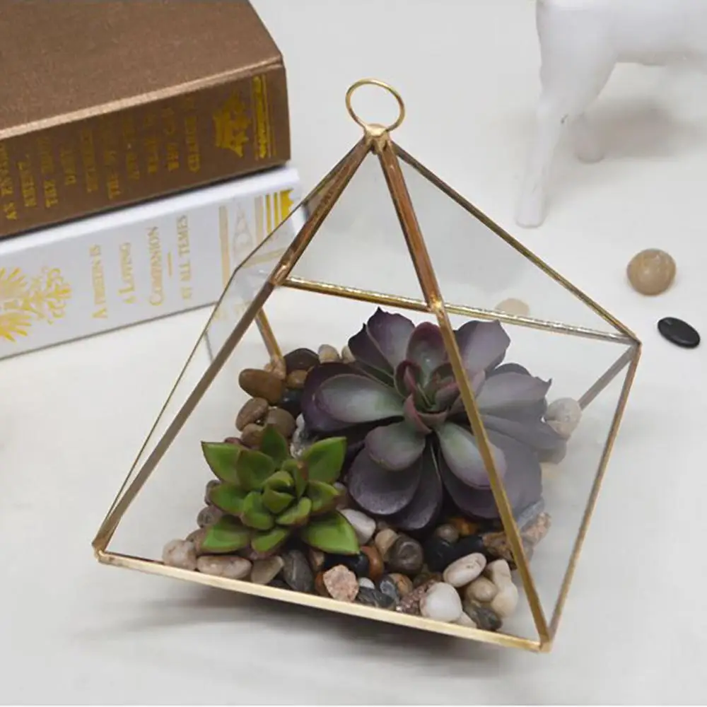 

Pyramid Vertical Glass Geometric Diamond Design Glass Geometric Terrarium Succulents Cactus Moss Microlandschaft Planter 5pz