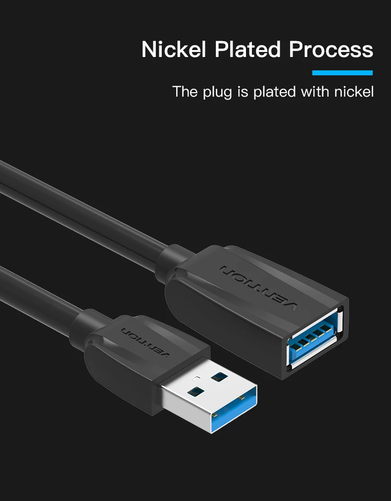 Vention USB3.0 кабель-удлинитель мужчин и женщин USB2.0 расширение провода супер Скорость 3,0 удлинитель USB кабель синхронизации данных для компьютера PC