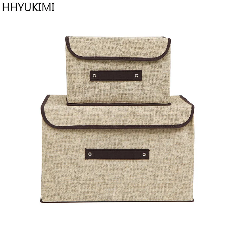 

HHYUKIMI Brand Have a lid Multifunction Foldable Covered Storage Box Organizer Clothing Underwear Finishing Wardrobe Container