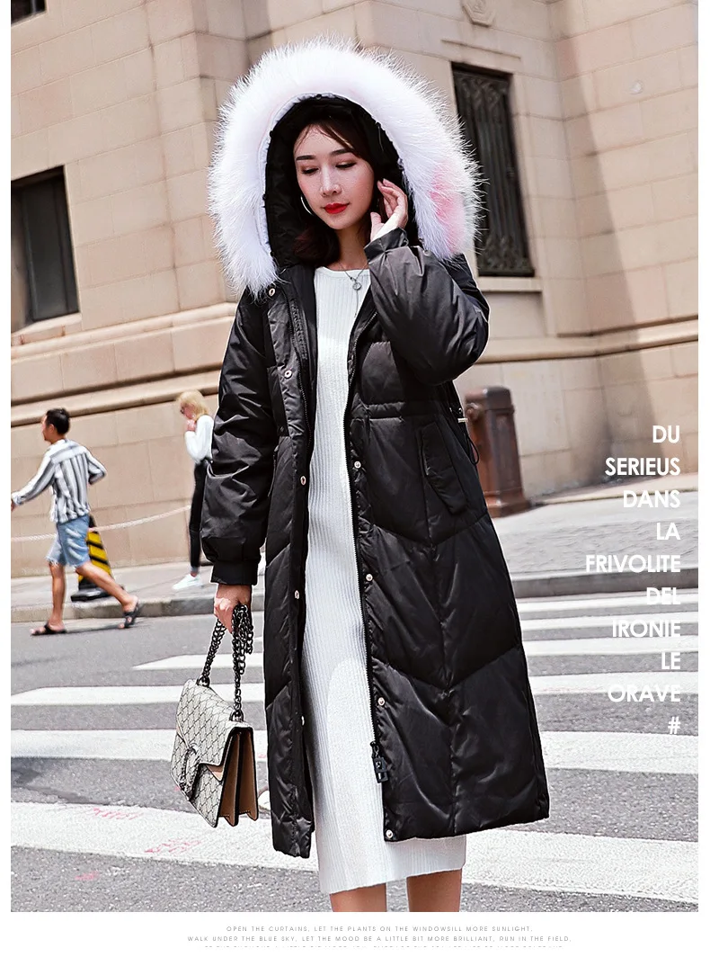 2018 Women Winter Parkas Long Jackets And Coats Adjustable Waist Female Thick Warm Coats Overknee Padded Outwear Jacket AS040 (28)