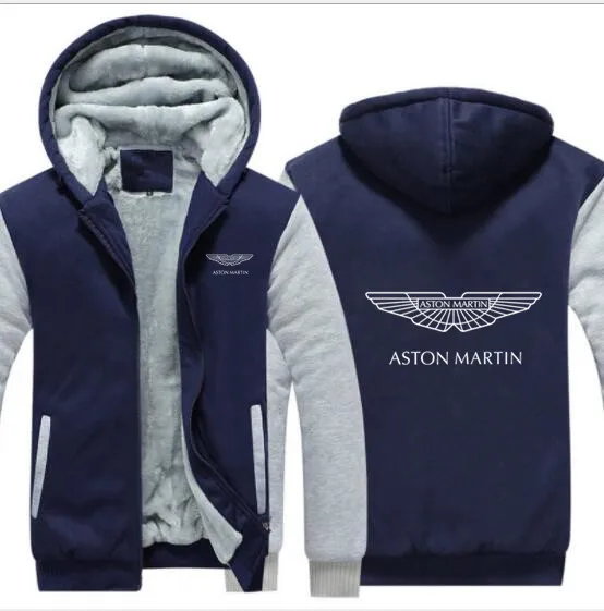 Aston Martin толстовки с капюшоном зимняя высококачественная мужская повседневная шерстяная флисовая толстовка с капюшоном Aston Martin