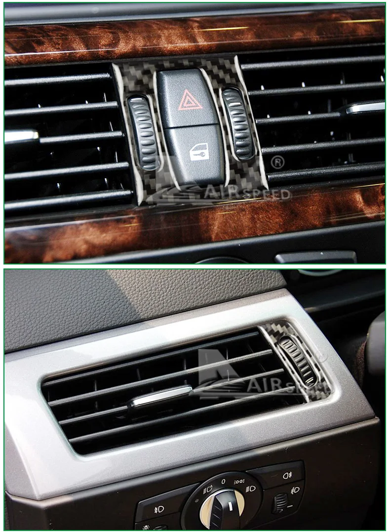 Airspeed для BMW E60 M5 внутренняя отделка из углеродного волокна для BMW E60 аксессуары BMW E60 наклейка s кондиционер на выходе рамка наклейка